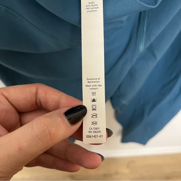 Lululemon Wunder Under Crop Blue Legging Size 18 - Picture 4 of 5